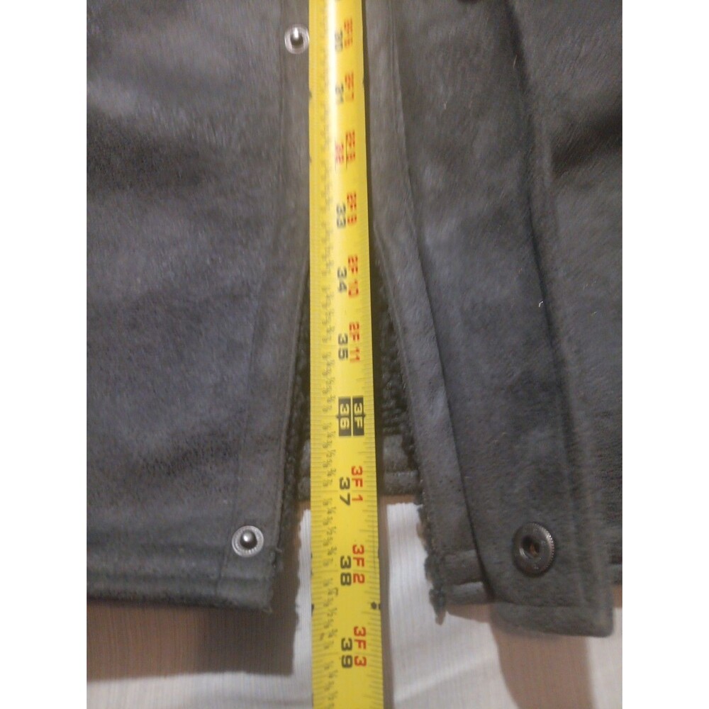 Topman Faux Suede Fleece Lined Long Coat Men's Large Gray - Picture 7 of 9